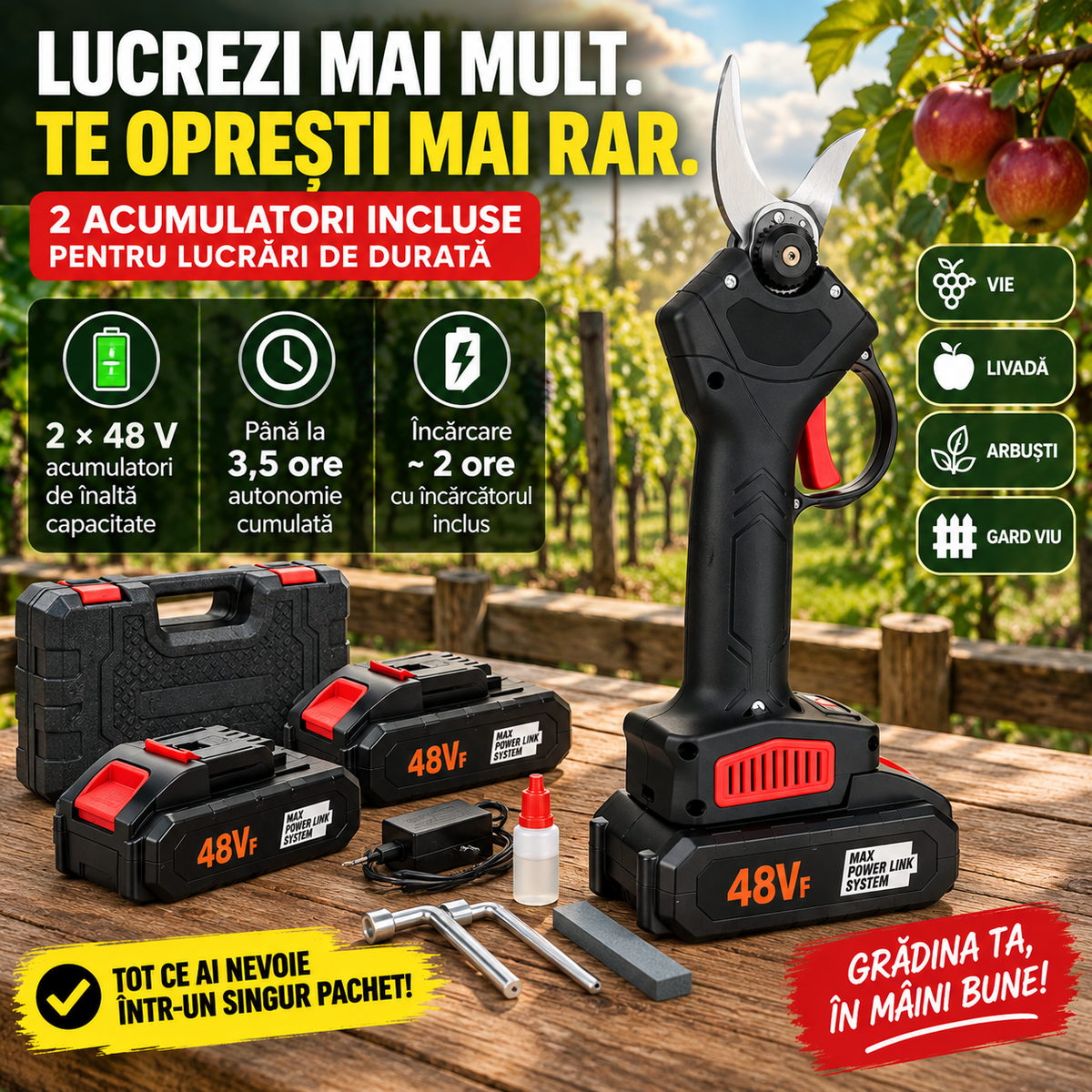 Foarfecă Electrică cu Acumulator VitaCut Pro™