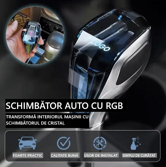 Schimbator auto RGB din cristal - Eleganta pentru masina ta 🚗