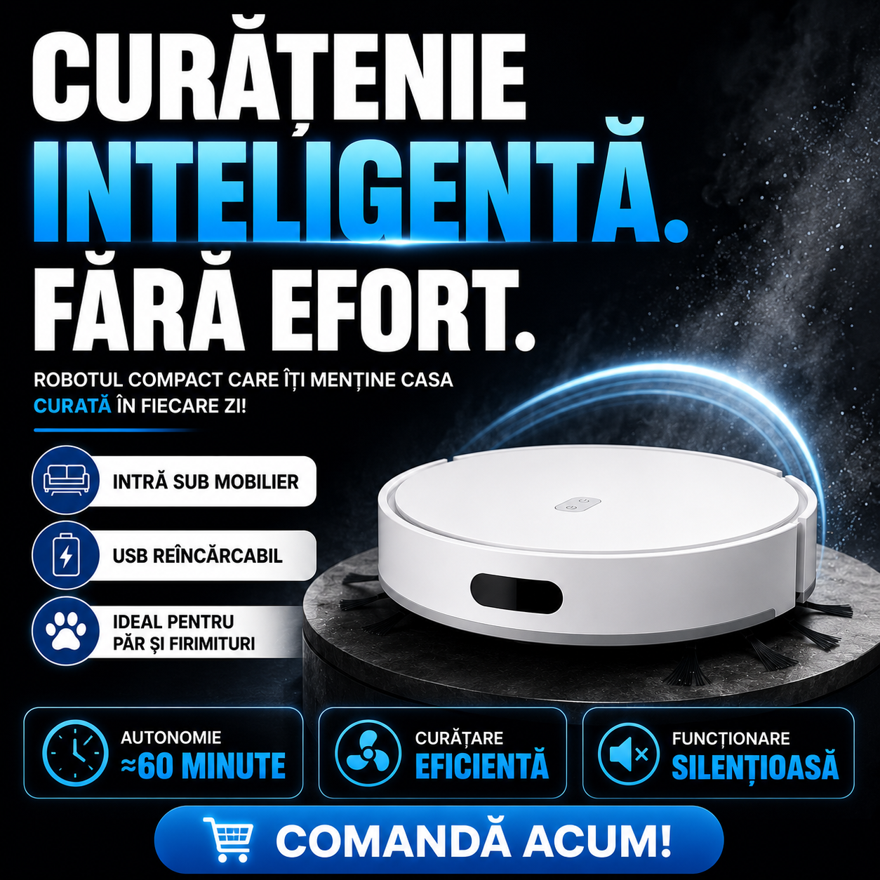 Praful dispare Tu te odihnești cu RoboClean™