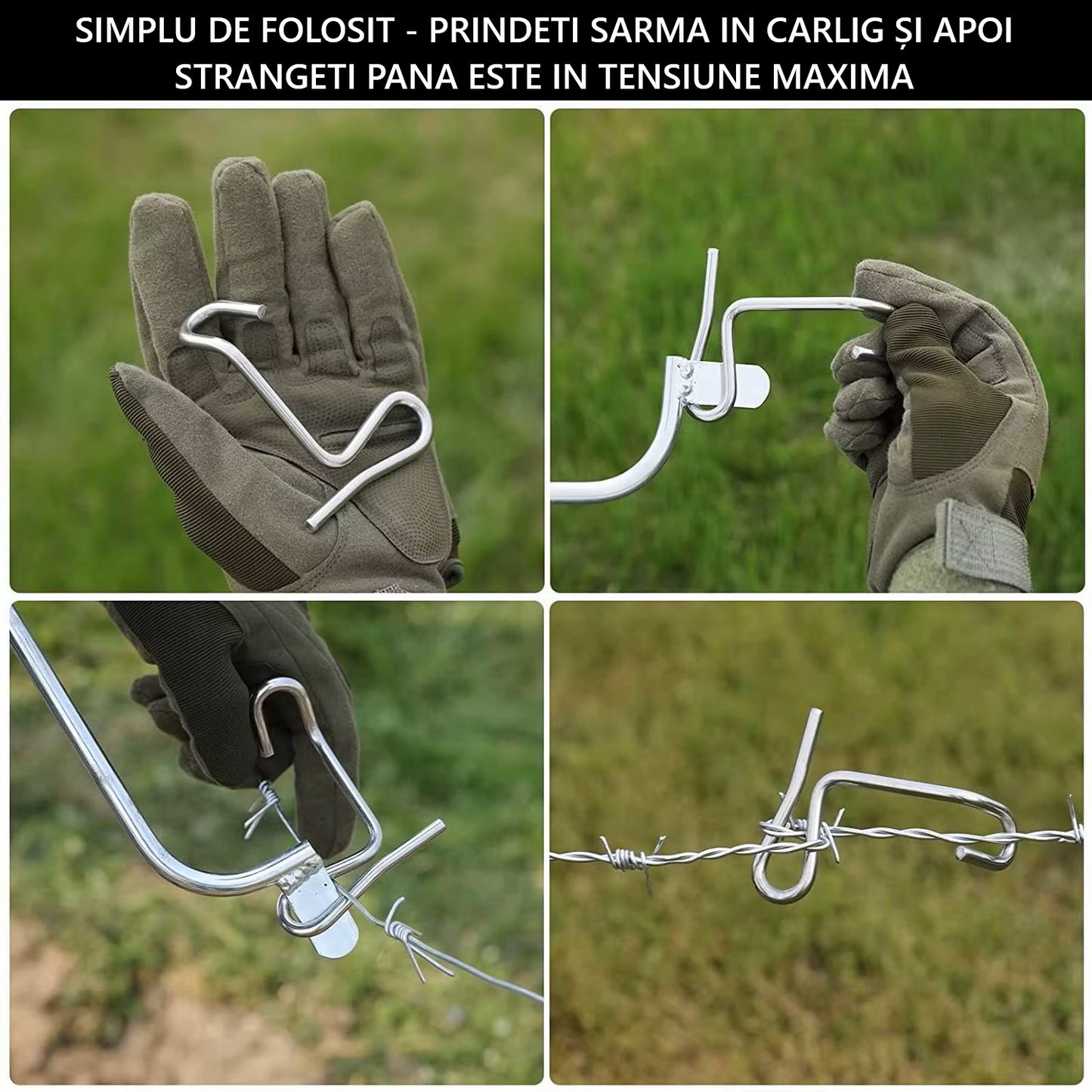 Instrument de strangere a sârmei de gard