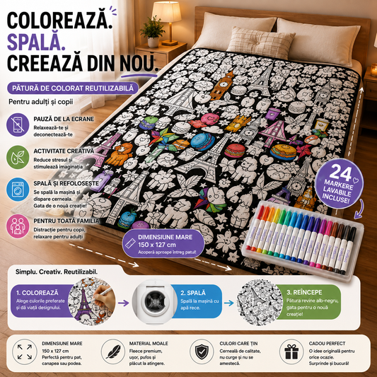 🎨 Pătură de Colorat Softhue™