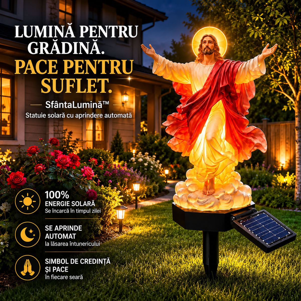 Statuie Solară Iisus SfântaLumină™