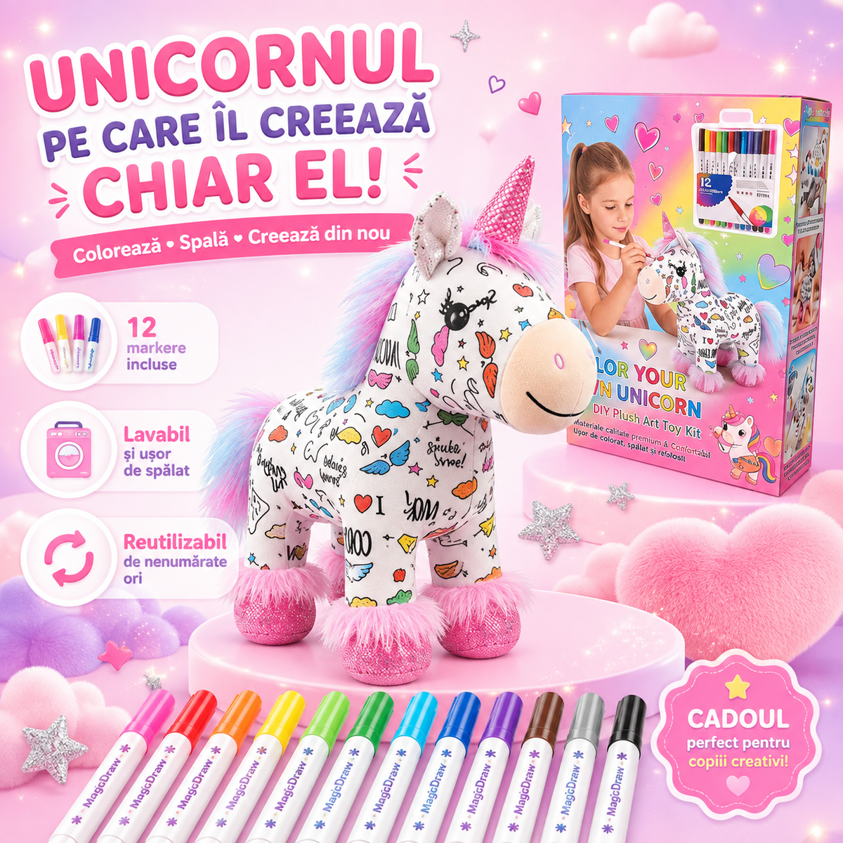 🦄 Unicorn de Colorat MagicDraw™