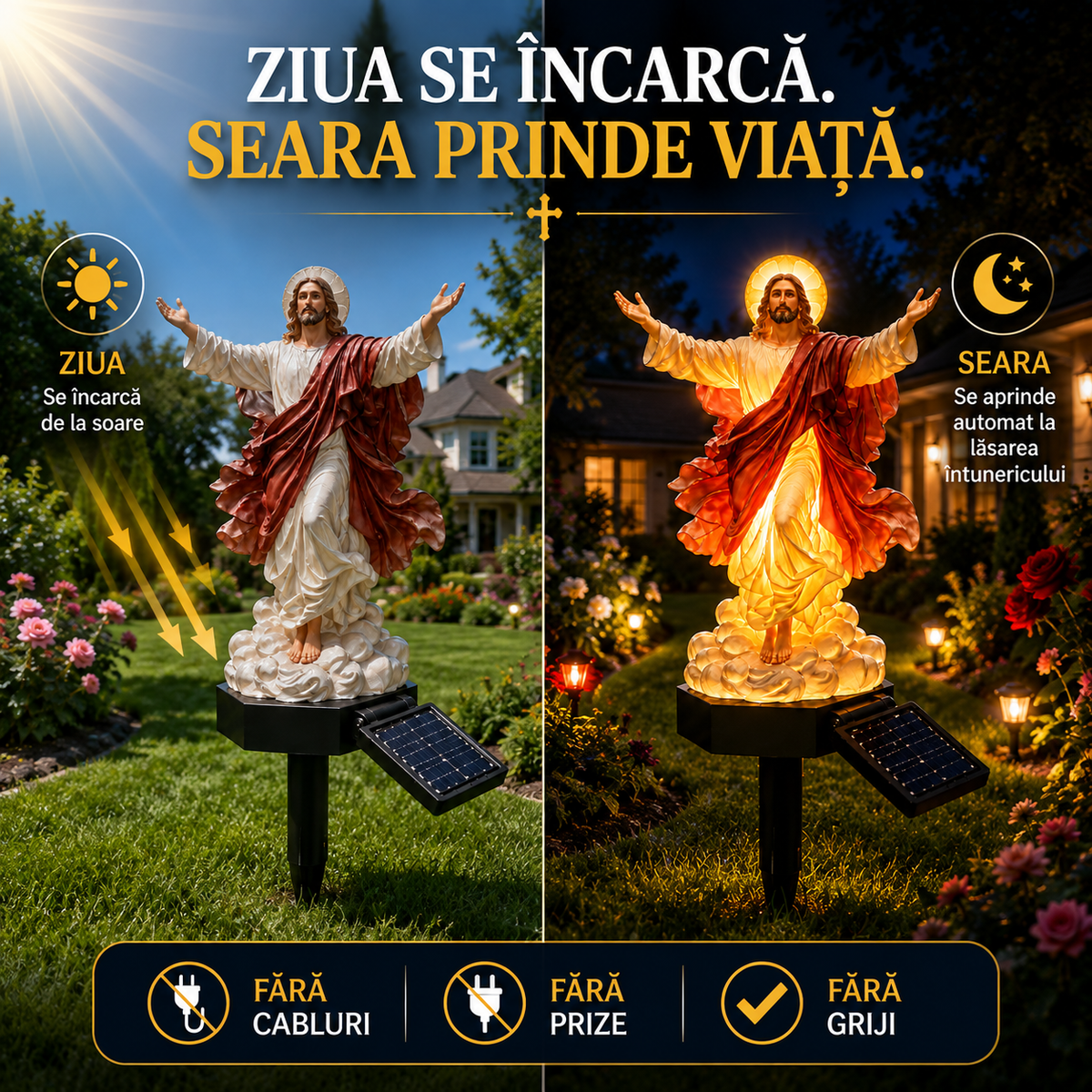 Statuie Solară Iisus SfântaLumină™