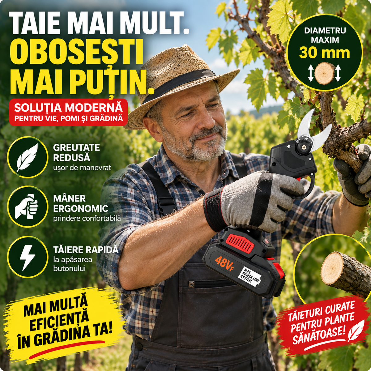 Foarfecă Electrică cu Acumulator VitaCut Pro™