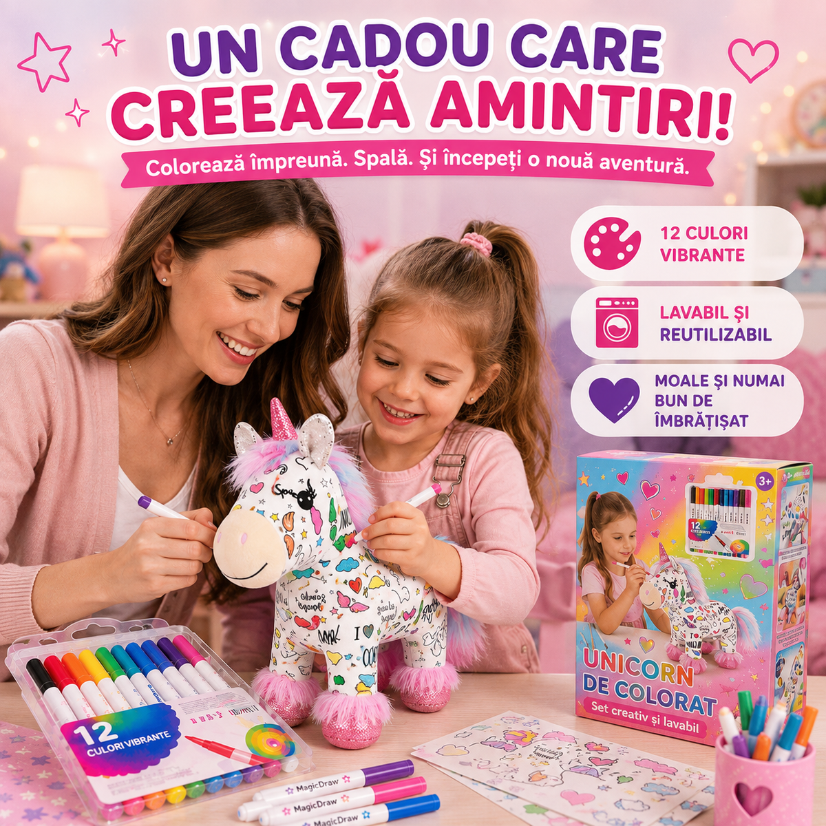 🦄 Unicorn de Colorat MagicDraw™