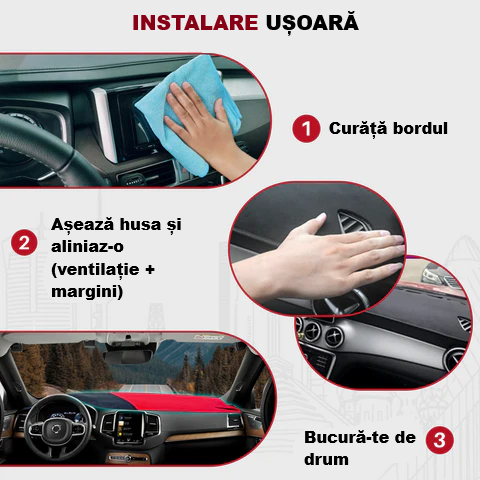 AutoShield™ Negru - Protejează bordul - Condu în siguranță