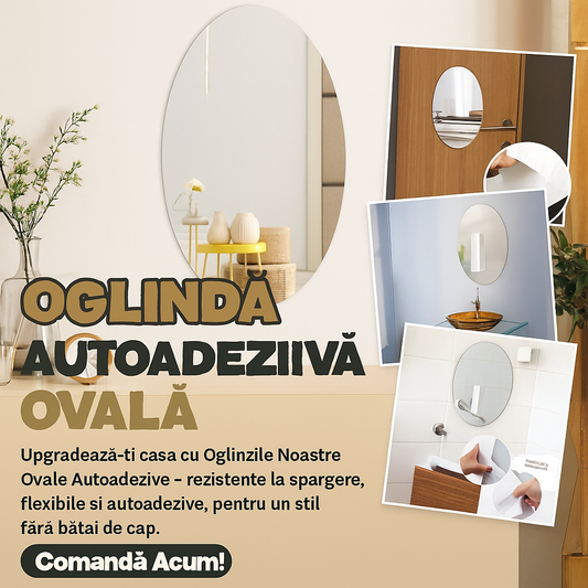 🪞 Oglindă Adezivă Acrilică – Ușoară, Sigură și Indestructibilă