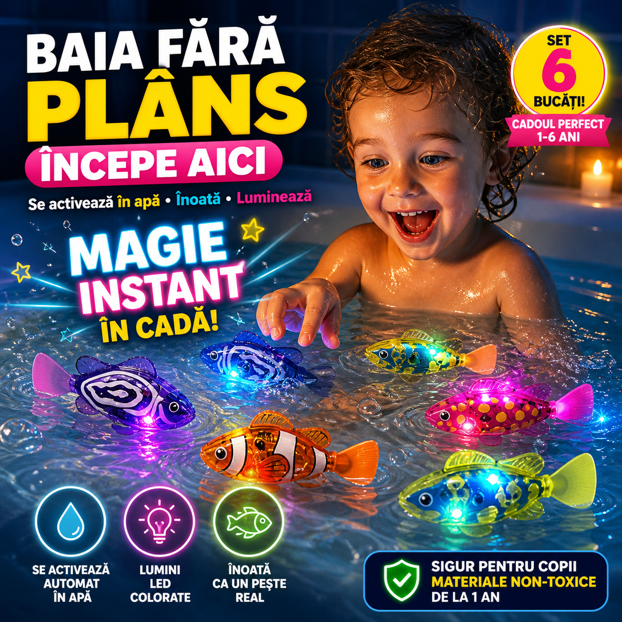Peștișori Electrici AquaSplash Fish™