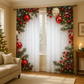 Perdele decorative de Crăciun (set de două piese)