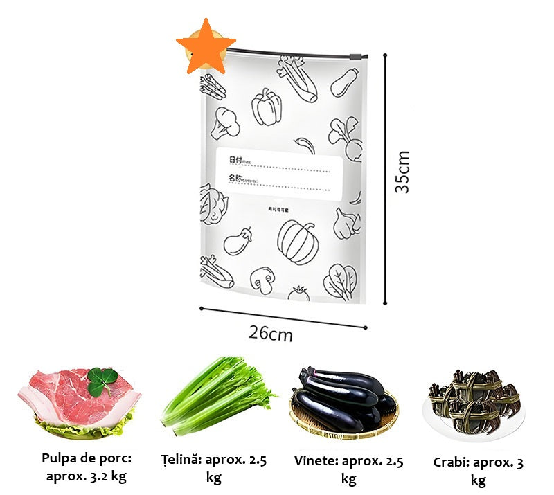 FreshZip™ – Pungi Reutilizabile Etanșe