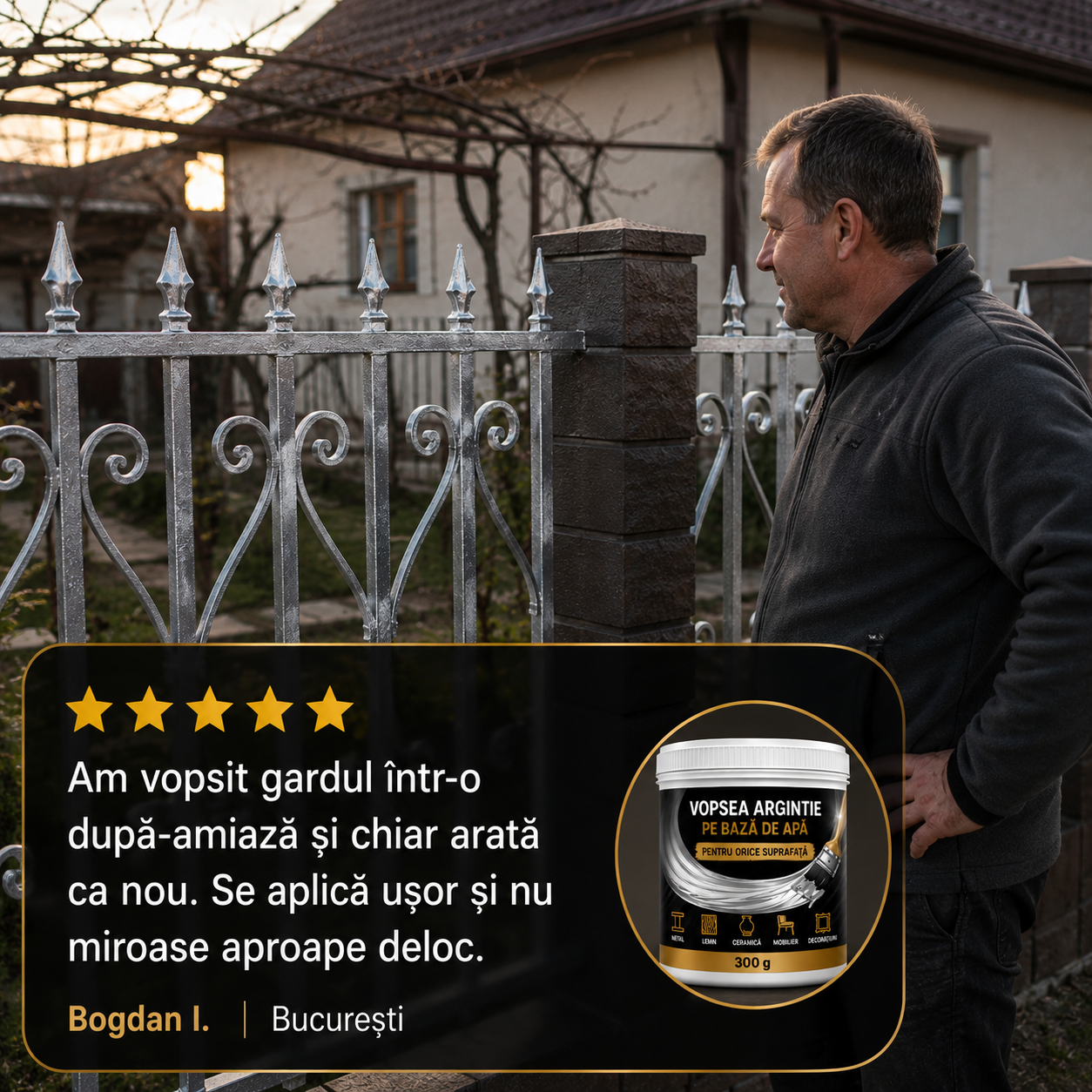 Vopsea Argintie pe Bază de Apă SilverCoat Pro™