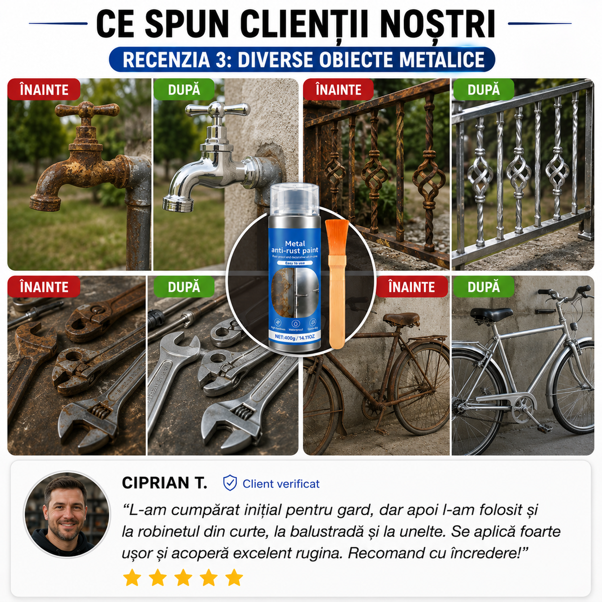 Vopsea Anti-Rugină cu Triplu Efect RustShield Pro™
