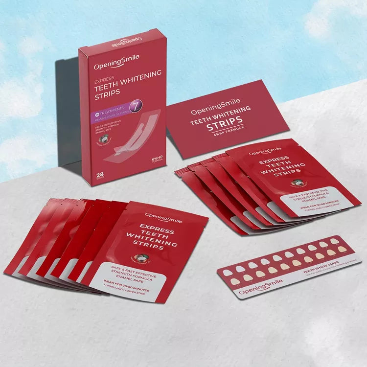 Set 28 Benzi pentru albirea dintilor 6% peroxid de hidrogen